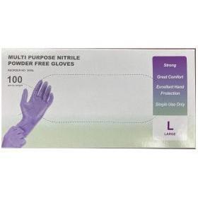 Nitrile Gloves (Latex Free/Powder Free) Color: Blue, Size: Large (10 boxes of 100 gloves) QTY/Case: 1,000 Gloves per case